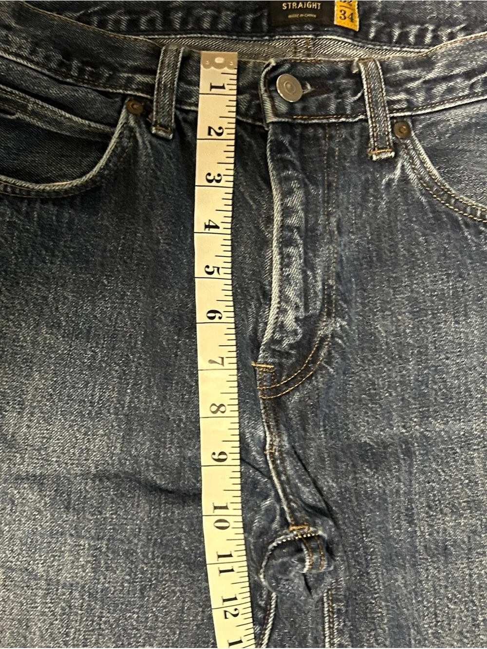 J. Crew Men's Straight Jeans in Medium Blue Wash